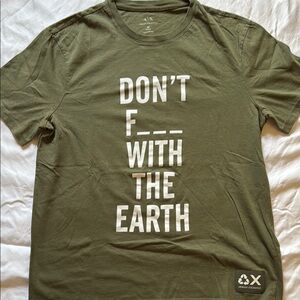 Armani Exchange Green Graphic T-Shirt